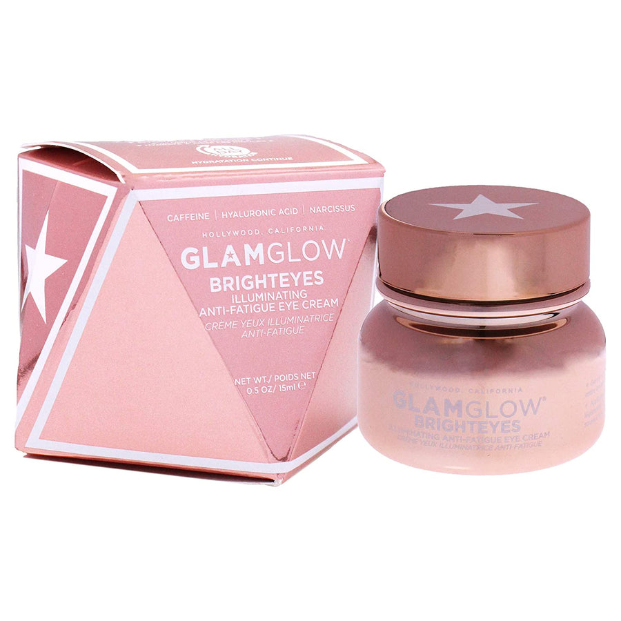 Glamglow Brighteyes Illuminating Anti-Fatigue Eye Cream Formulated with Caffeine, Hyaluronic Acid And Peptides, Brightens Dark Circles And Reduce Fine Lines 15ml