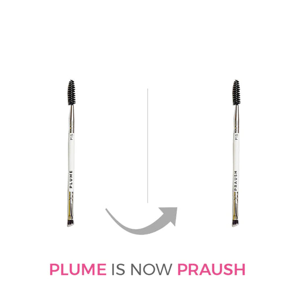 PRAUSH PROFESSIONAL BROW SPOOLIE & ANGLED BROW 2 IN 1 BRUSH P15