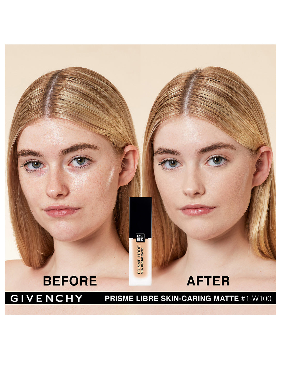 GIVENCHY Prisme Libre Skin-Caring Matte Foundation 1-W100