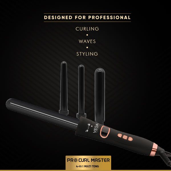 Vega Professional Curl Master Multi Tong Hair Curler - VPPCT-09