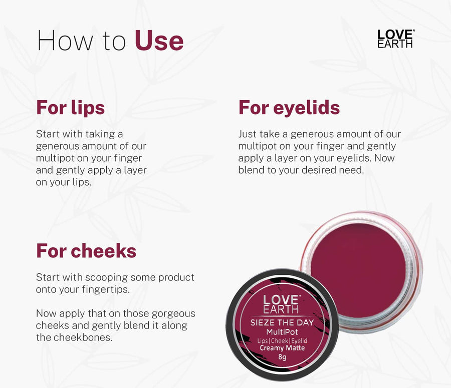 LOVE EARTH PINK FROM INSIDE MULTIPOT LIPS CHEEKS EYELID CREAMY MATTE 8G