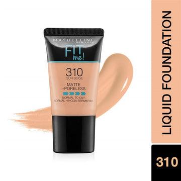 Maybelline New York Fit Me Matte+Poreless Liquid Foundation Tube 310 Sun Beige 18ml