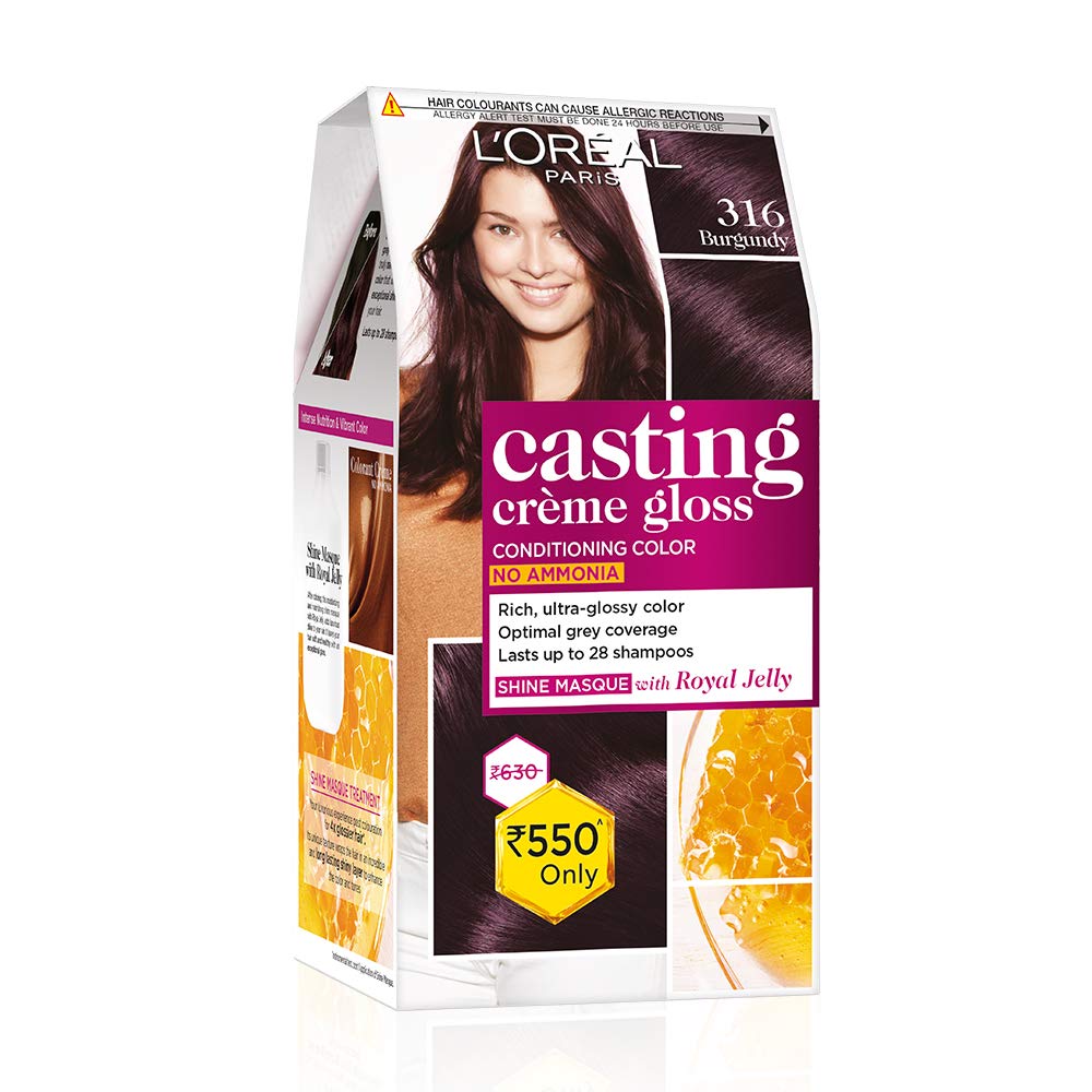 Loreal Paris Casting Creme Gloss Color 316 Burgundy 87.5g+72ML
