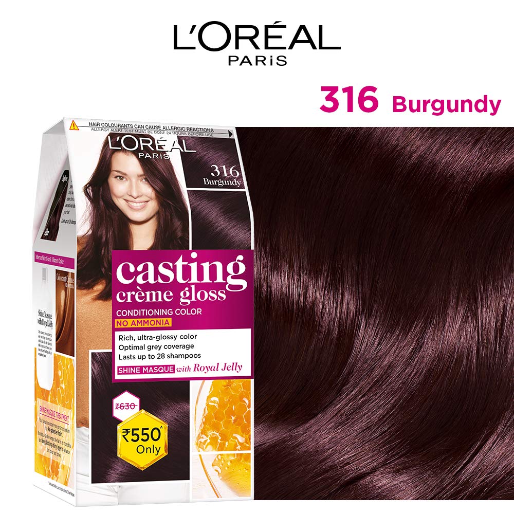 Loreal Paris Casting Creme Gloss Color 316 Burgundy 87.5g+72ML