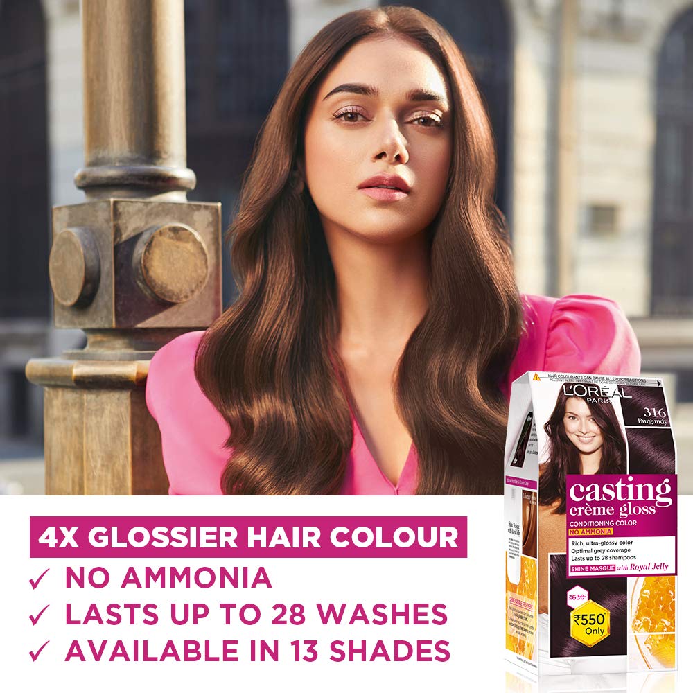 Loreal Paris Casting Creme Gloss Color 316 Burgundy 87.5g+72ML
