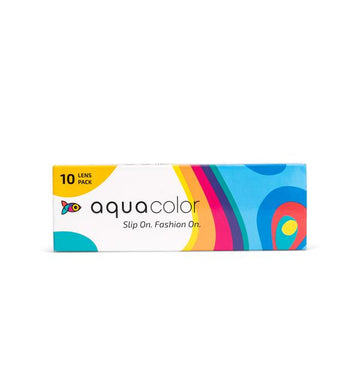 Aqua color Slip On Fashion On 10 lens pack Dusky Brown PWR.0.00