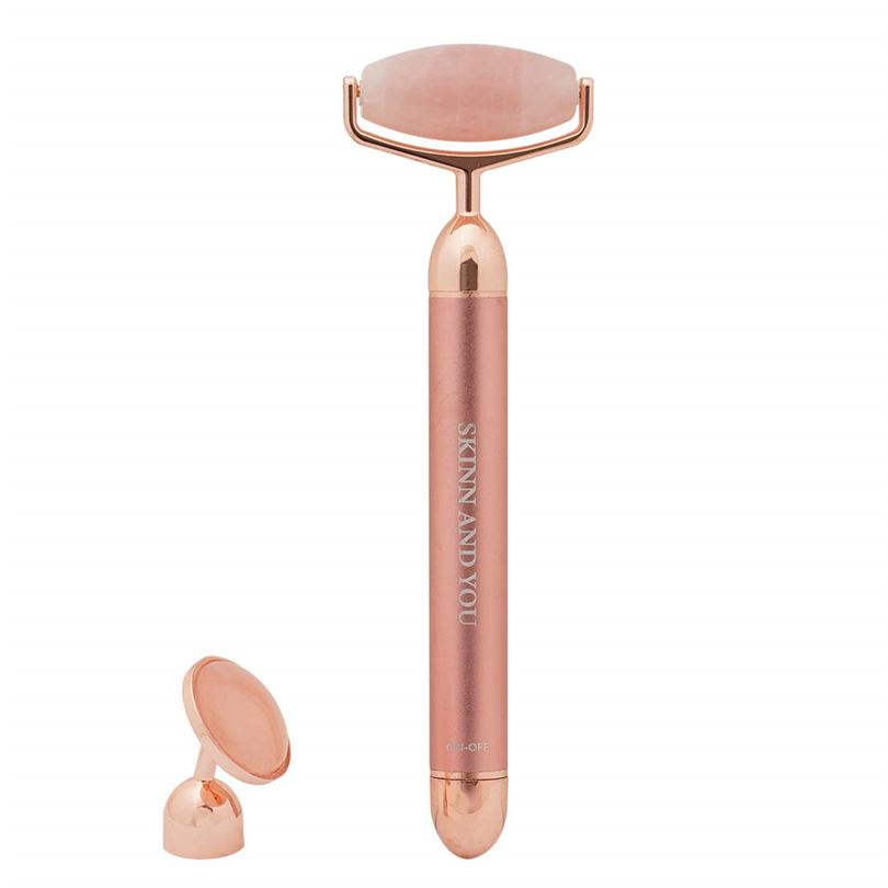 Skinn And You Rose Quratz Vibrating face Roller – Mani Ram Balwant Rai