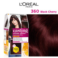 Loreal Paris Casting Creme Gloss Color 360 Black Cherry 87.5g+72ml