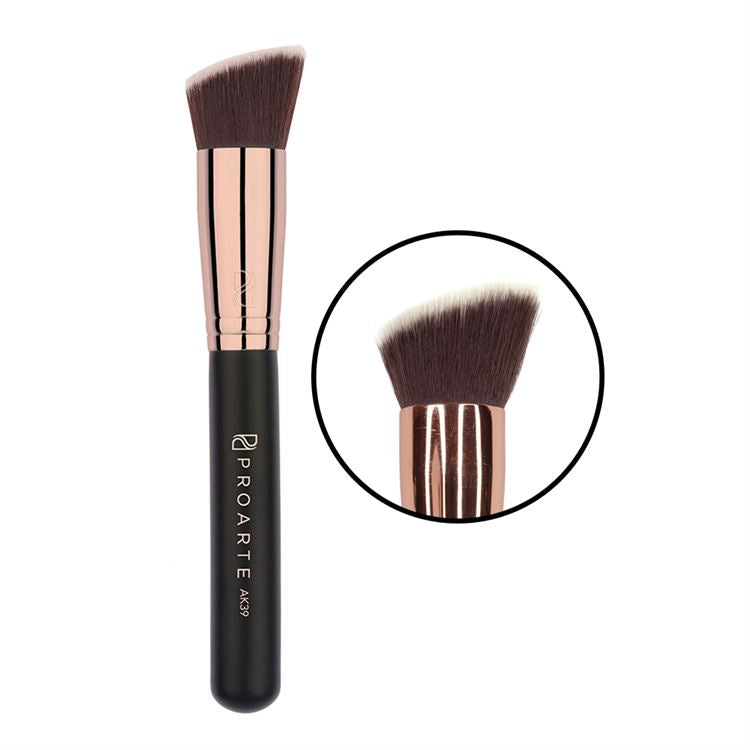 Proarte Flat Angled Kabuki Makeup Brush Black AK 39