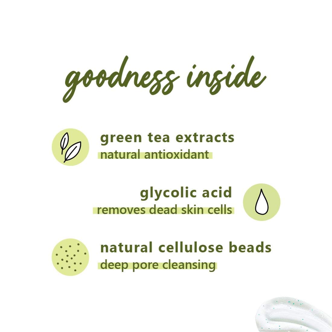 Plum Green Tea Gentle Revival Face Scrub | Blackhead Removal | Green Tea Extracts | For Oily, Acne-Prone Skin | 100% Vegan, Paraben Free | 75g