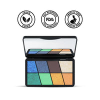 RENEE Party Hour Eyeshadow Palette - Easy Blend, Silky Smooth Texture, High Colour Payoff, 16 g