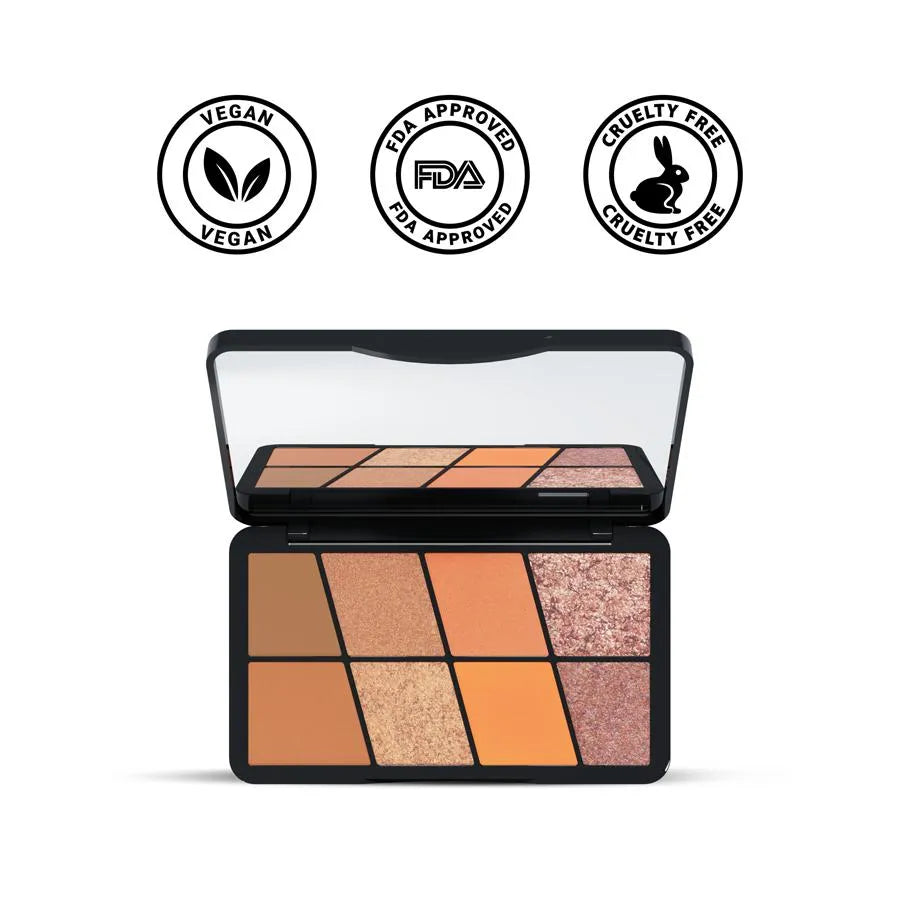 RENEE Nude Hour Eyeshadow Palette - Easy Blend Silky Smooth Texture High Colour Payoff 16 g