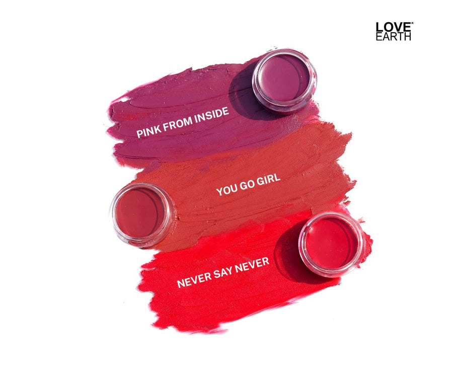 LOVE EARTH NEVER SAY NEVER MULTIPOT LIPS CHEEK EYELID CREAMY MATTE 8G