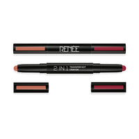 RENEE 2 in 1 Transfer Not Crayon, Long Lasting Smudgeproof Matte Lip Color with 2 Light & Dark Shades, Enriched with Shea Butter, LC 01 4gm