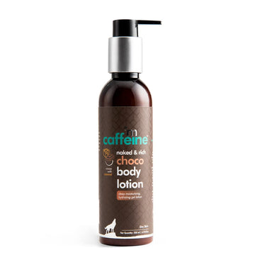M Caffeine Choco Body Lotion (200ml) for Deep Moisturization of Dry Skin | Non Sticky Lotion with Cocoa Butter and Caramel | Daily-use Cream for Skin