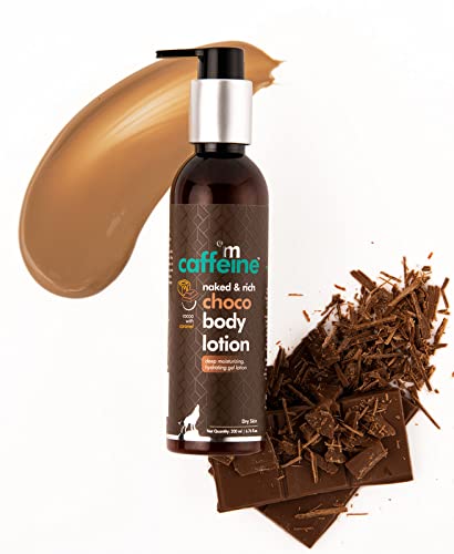 M Caffeine Choco Body Lotion (200ml) for Deep Moisturization of Dry Skin | Non Sticky Lotion with Cocoa Butter and Caramel | Daily-use Cream for Skin