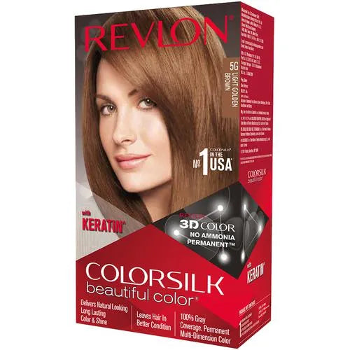 Revlon Colorsilk Hair Color - No Ammonia, With Keratin &amp; 3D Color Gel Technology, 155.61 g Light Golden Brown 5G