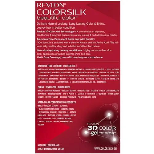 Revlon Colorsilk Hair Color - No Ammonia, With Keratin &amp; 3D Color Gel Technology, 155.61 g Light Golden Brown 5G
