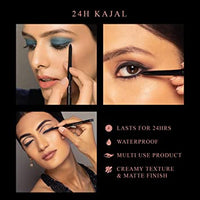 Myglamm Manish Malhotra Beauty 24H Kajal Eyeliner-Smokey Diamond (Brown)-0.35 gm | 24Hr Long-Lasting Kajal Pencil | Versatile, Water-Proof And Smudge-Proof