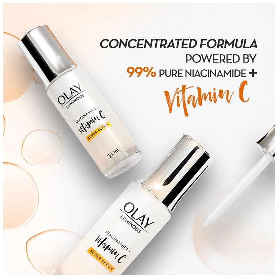 Olay Luminous Vitamin C Super Serum With 99% Pure Niacinamide - Lightens Dark Spots, 30 ml