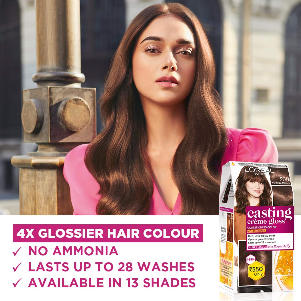 Loreal Paris Casting Creme Gloss Color Medium Brown 87.5g+72ml