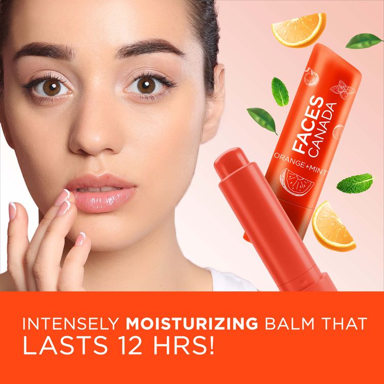 Faces Canada Lip Balm Orange Mint Vitamin C 12HRS Moisture SPF15