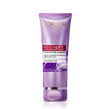 L'Oreal Paris Revitalift Hyaluronic Acid Hydrating Gel Cleanser, 50 ml | Gentle Facewash for women | Cleanses impurities &amp; makeup residue 50ml