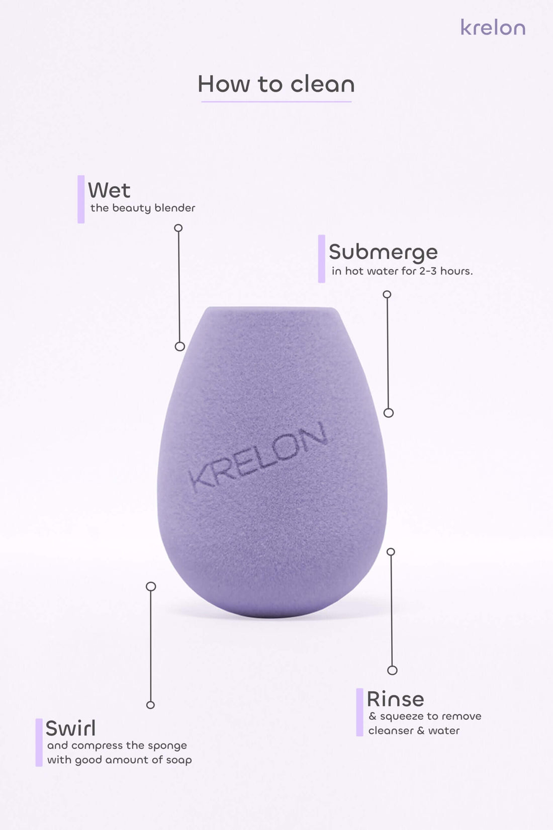 KRELON Crushh Micro fiber Beauty Velour Makeup Sponge