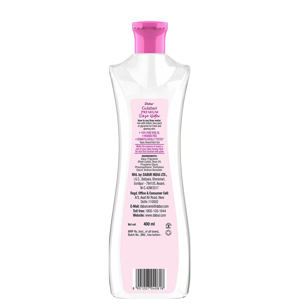 Dabur Gulabari Premium Rose Water – Natural, 400 ml