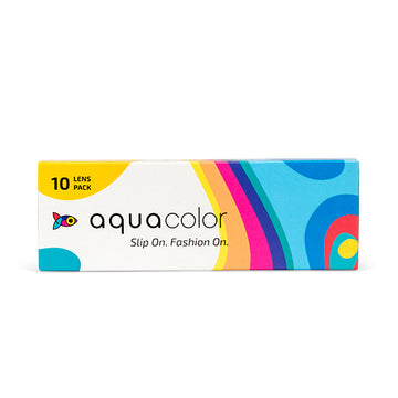 Aqua color Slip On Fashion On 10 lens pack PWR.0.00 Mystery Hazel