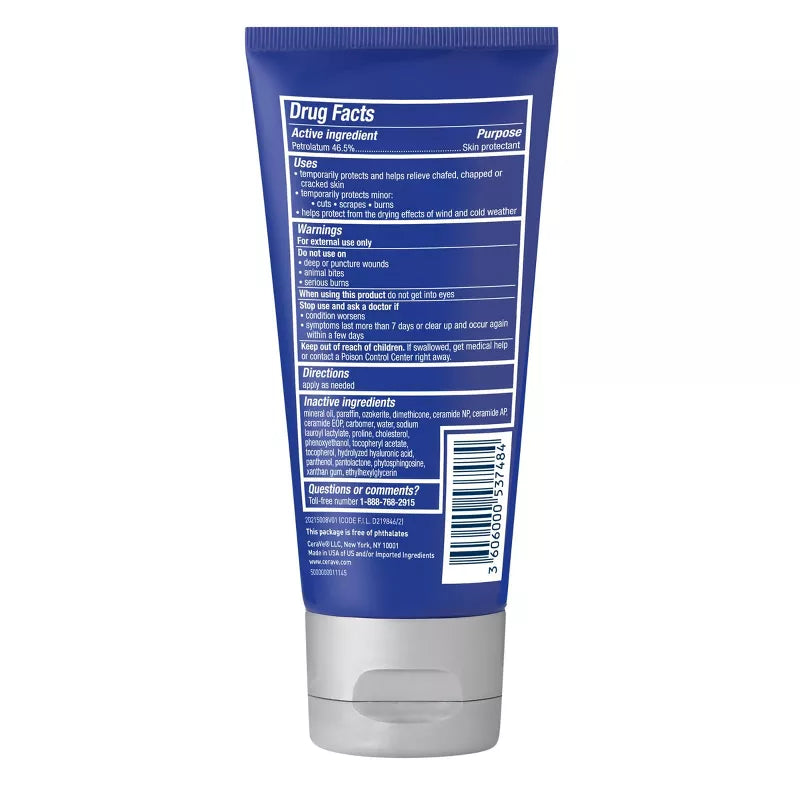 CeraVe Healing Ointment Protects & Soothes Dry Cracked & Chafed Skin Protectant With Ceramides Non-Greasy Feel ( 85gm )