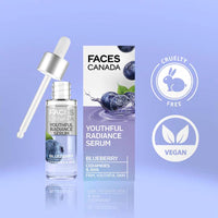 Faces Canada Youthful Radiance Serum Blueberry Ceramides & AHA Firm, Youthful, Skin 27ml