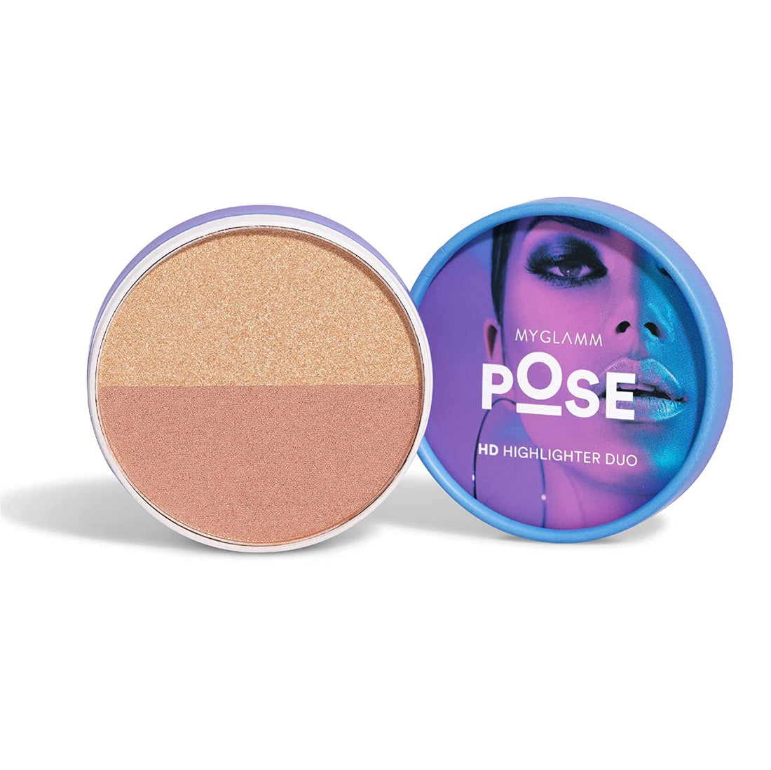 MyGlamm POSE HD Highlighter Duo – Champagne | Rose Gold 9gm