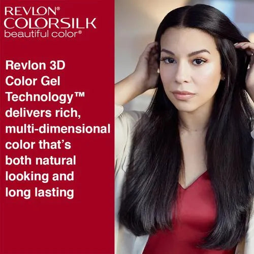 Revlon Colorsilk Hair Color - No Ammonia, With Keratin &amp; 3D Color Gel Technology, 155.61 g Dark Brown 3N