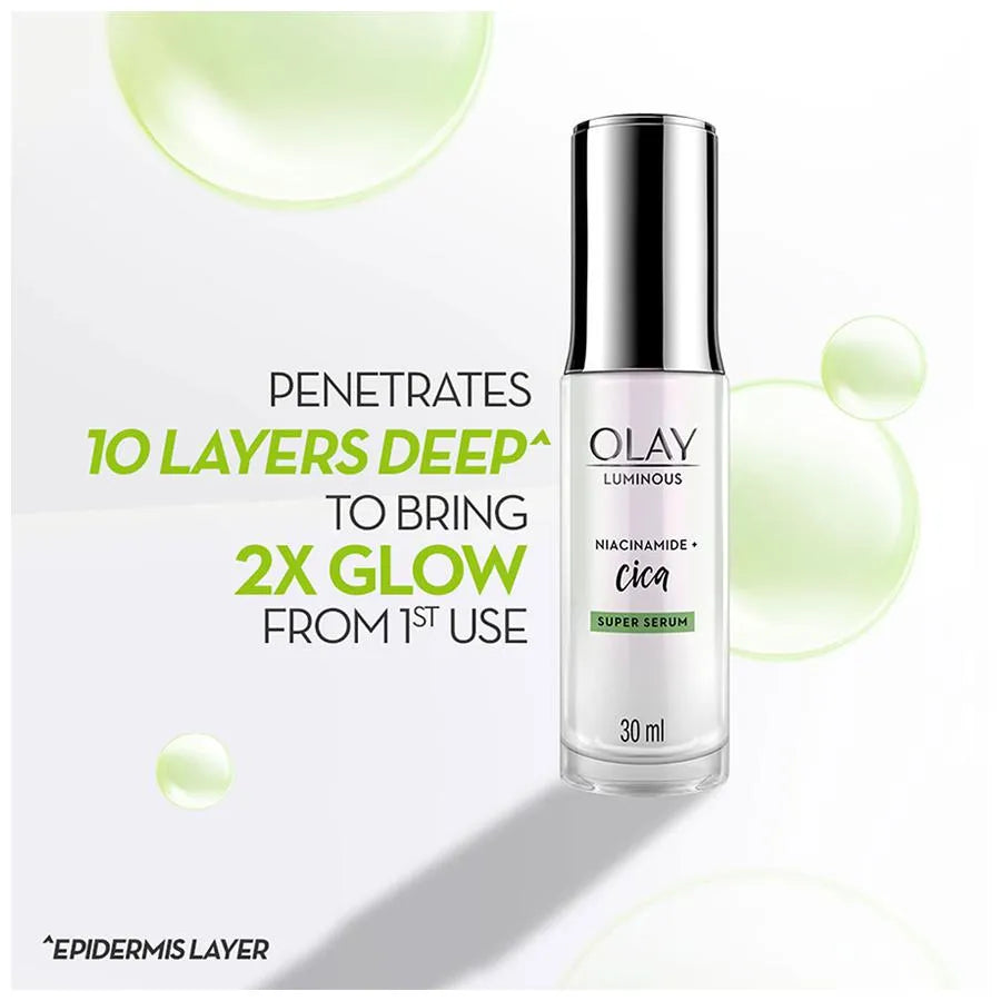 Olay Luminous Cica Super Serum With 99% Pure Niacinamide - Provides Radiant Skin, 30 ml