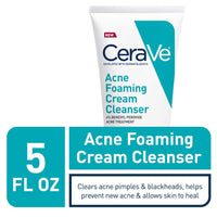 CeraVe Acne Foaming Cream Clenser 4% Benzoyal Peroxide Acne Treatment  150ml