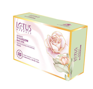 Lotus Herbals Radiant Bridalglow Rose Gold Skin Illuminating &amp; Revitalising Facial Single Facial Kit