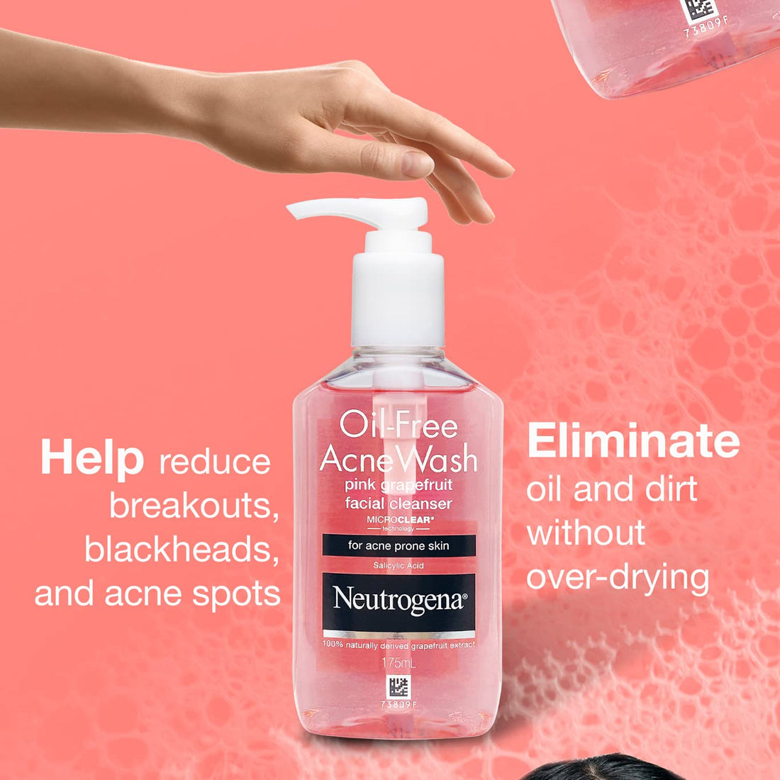 Neutrogena Oil Free Acne Face Wash Pink Grapefruit Facial Cleanser 175ml