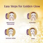 Lotus Radiant Gold Facial Kit for instant glow with 24K Pure Gold &amp; Papaya,4 easy steps  (Multiple use)