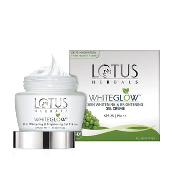 Lotus Herbals WhiteGlow Skin Whitening &amp; Brightening Gel Creme SPF 25 PA+++ 60gm