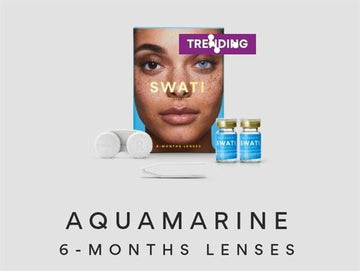 Swati Cosmetic Lenses 6-Month Lenses Aquamarine