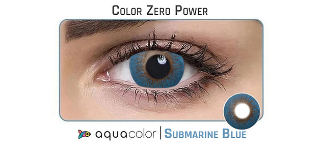 Aqua color Slip On Fashion On 10 lens pack D-0.00 CL240 Submarine Blue