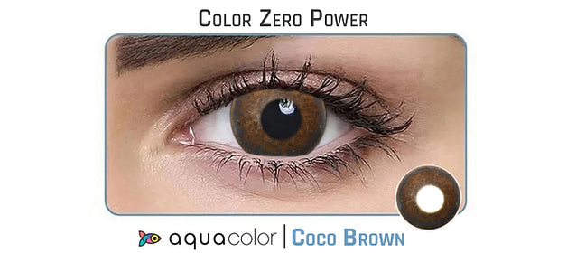 Aqua color Slip On Fashion On 10 lens pack D-0.00 Coco Brown