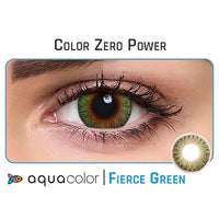 Aqua color Slip On Fashion On 10 lens pack PWR.0.00 Fierce Green