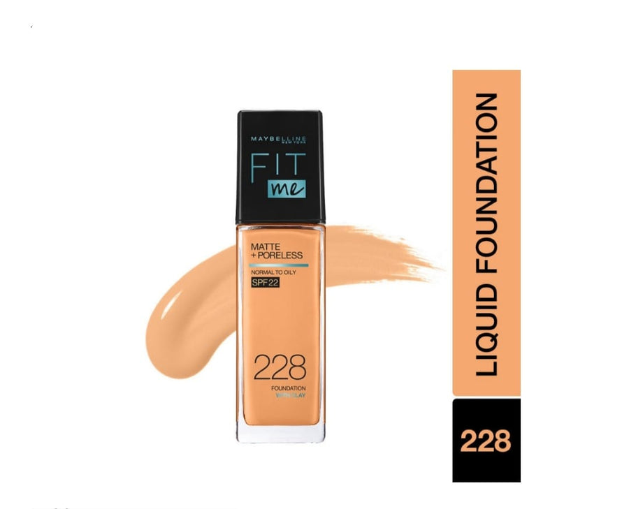 Maybelline New York Fit Me Matte+Poreless Liquid Foundation SPF 22 With Clay 228