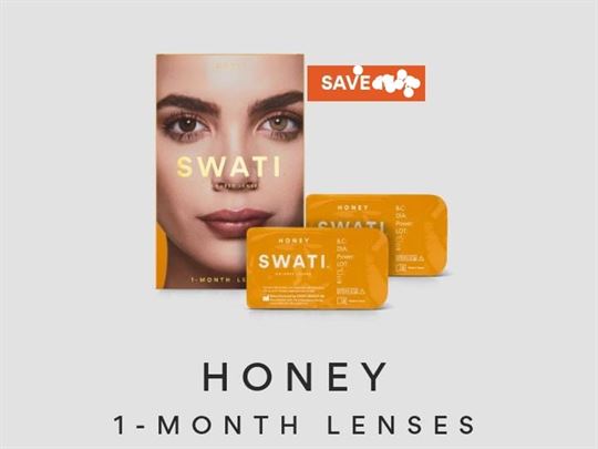 Swati Coloured Lenses 1 Month Lences Honey