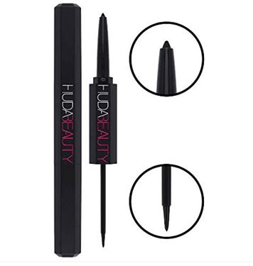 Huda Beauty Duo Eye Liner pencil &amp; Liquid Eye liner Double Embout Crayon liquid Very Vanta Extreme Black