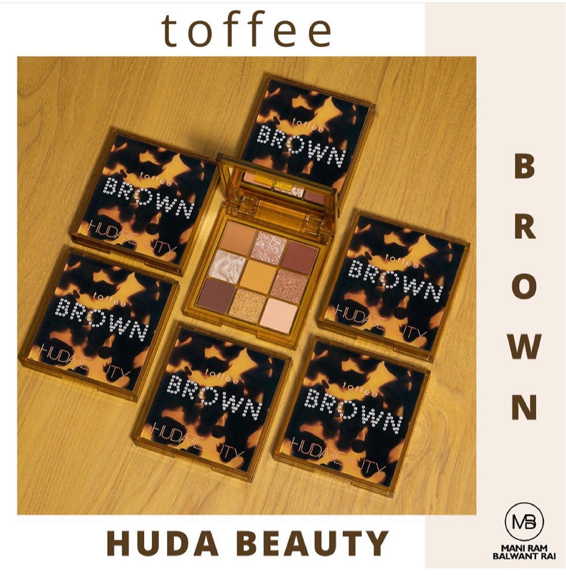 Huda beauty eye shadow mini Toffee Brown