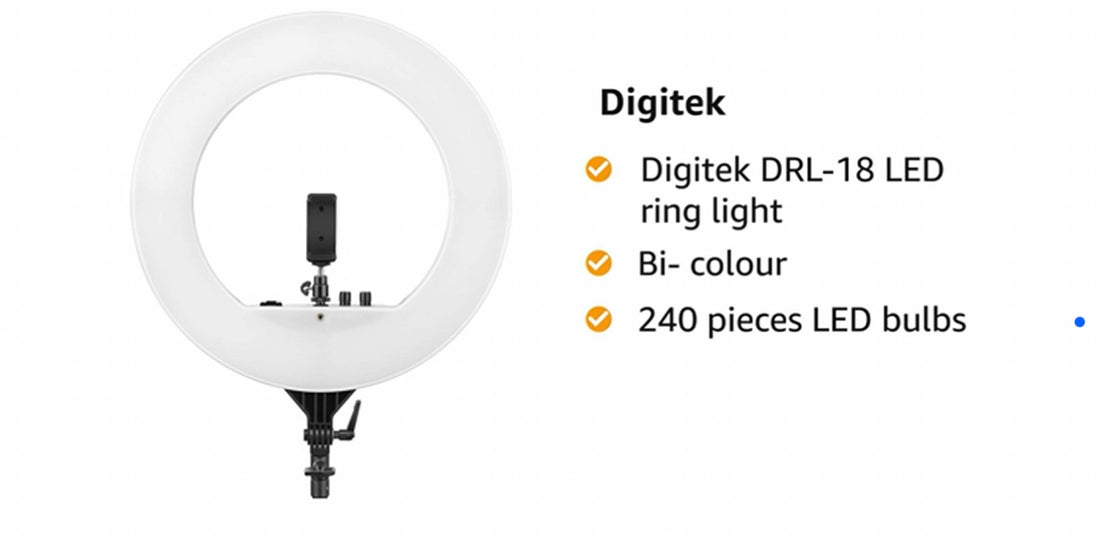 Buy Digitek LED Ring Light DRL-18R with No Shadow Apertures Online in India  at Lowest Price | IMASTUDENT.COM