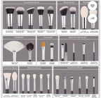 Beili new Complete Professional 30 Pieces Foundation Powder Concealer Eyes Shadow Makeup Brush Set